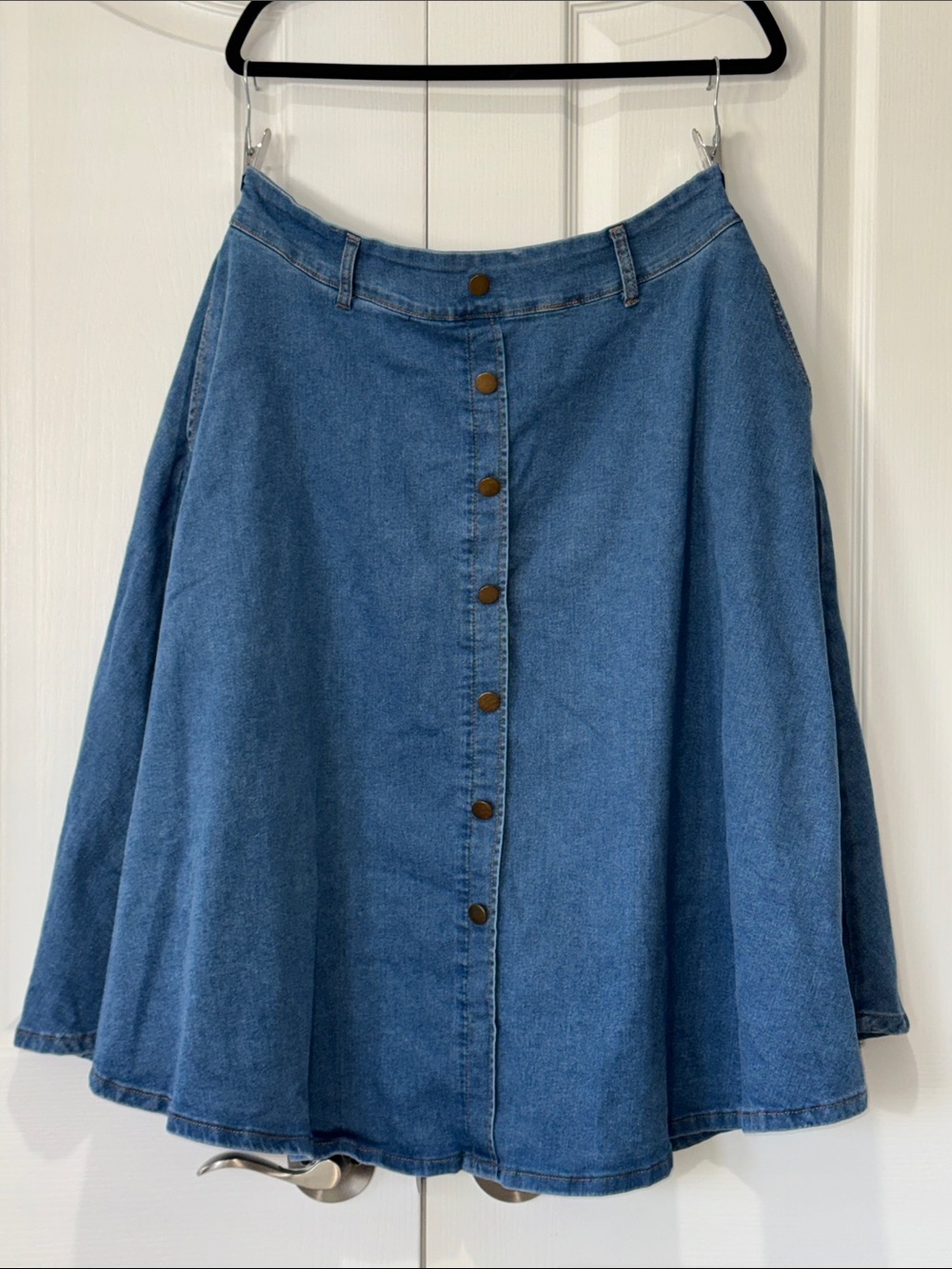 Authentic Belle Poque Denim A-Line Skirt 50s inspired.